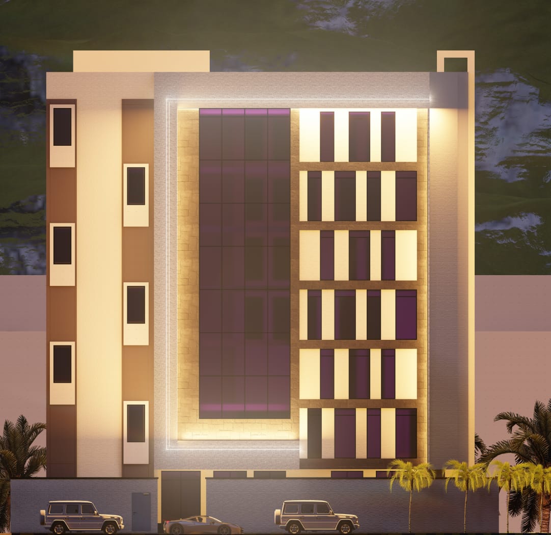 STEP Hotel 3D render — Main facade study